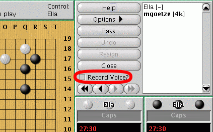 Screen shot showing the button to turn on audio